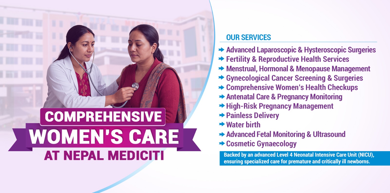 Comprehensive Women's Care at Nepal Mediciti